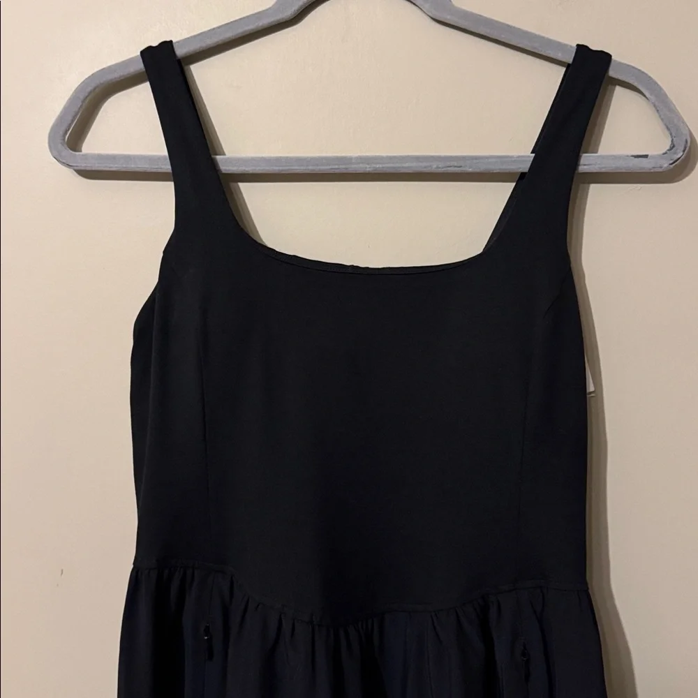NWT- Zella Effortless Square Neck Midi Dress, Black, Small - Picture 7 of 12